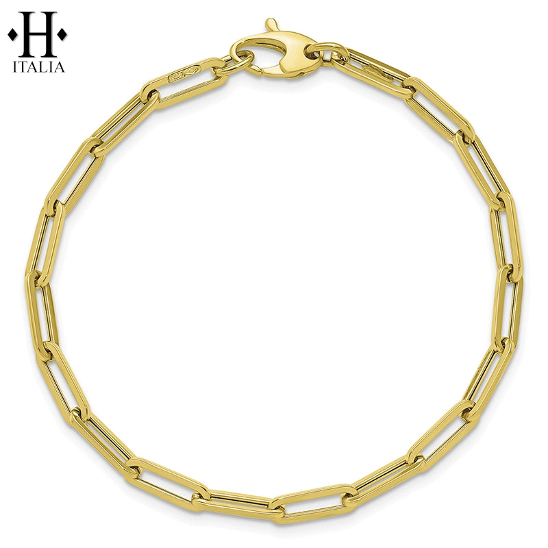 10kt Italian Paper Clip Link Bracelet