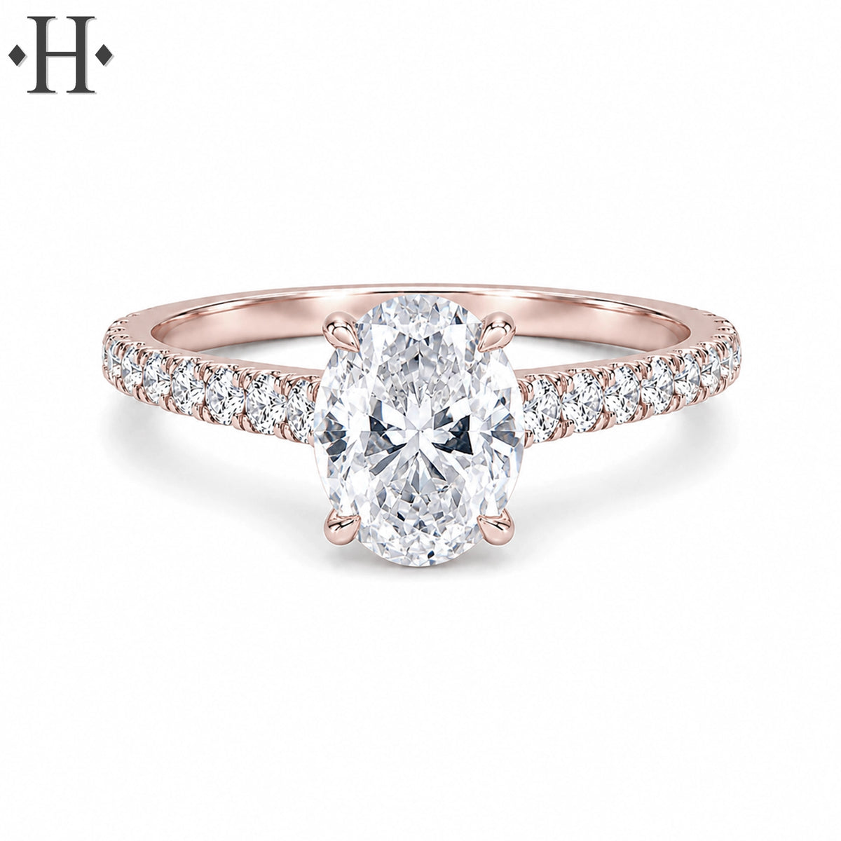 1.00ctr-2.50ctr Oval Cut Lab Grown Diamond Ring Tailor Made