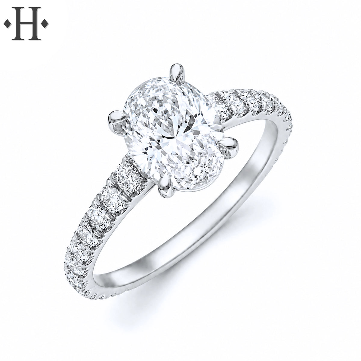 2.00ctw Oval Cut Lab Grown Diamond Ring