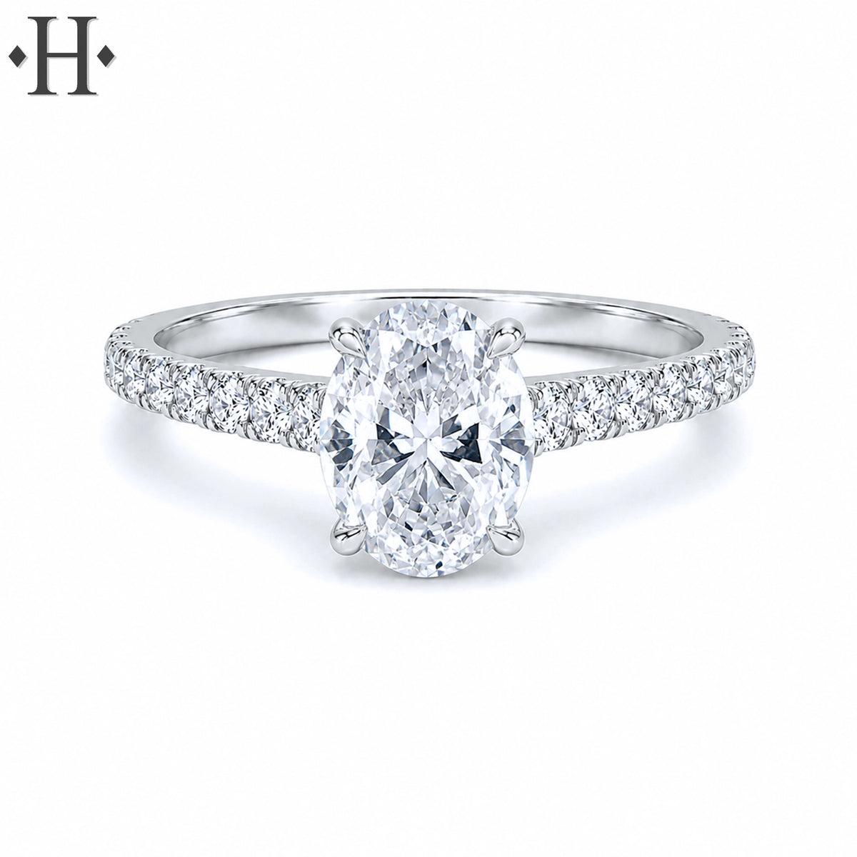 1.00ctr-2.50ctr Oval Cut Lab Grown Diamond Ring Tailor Made