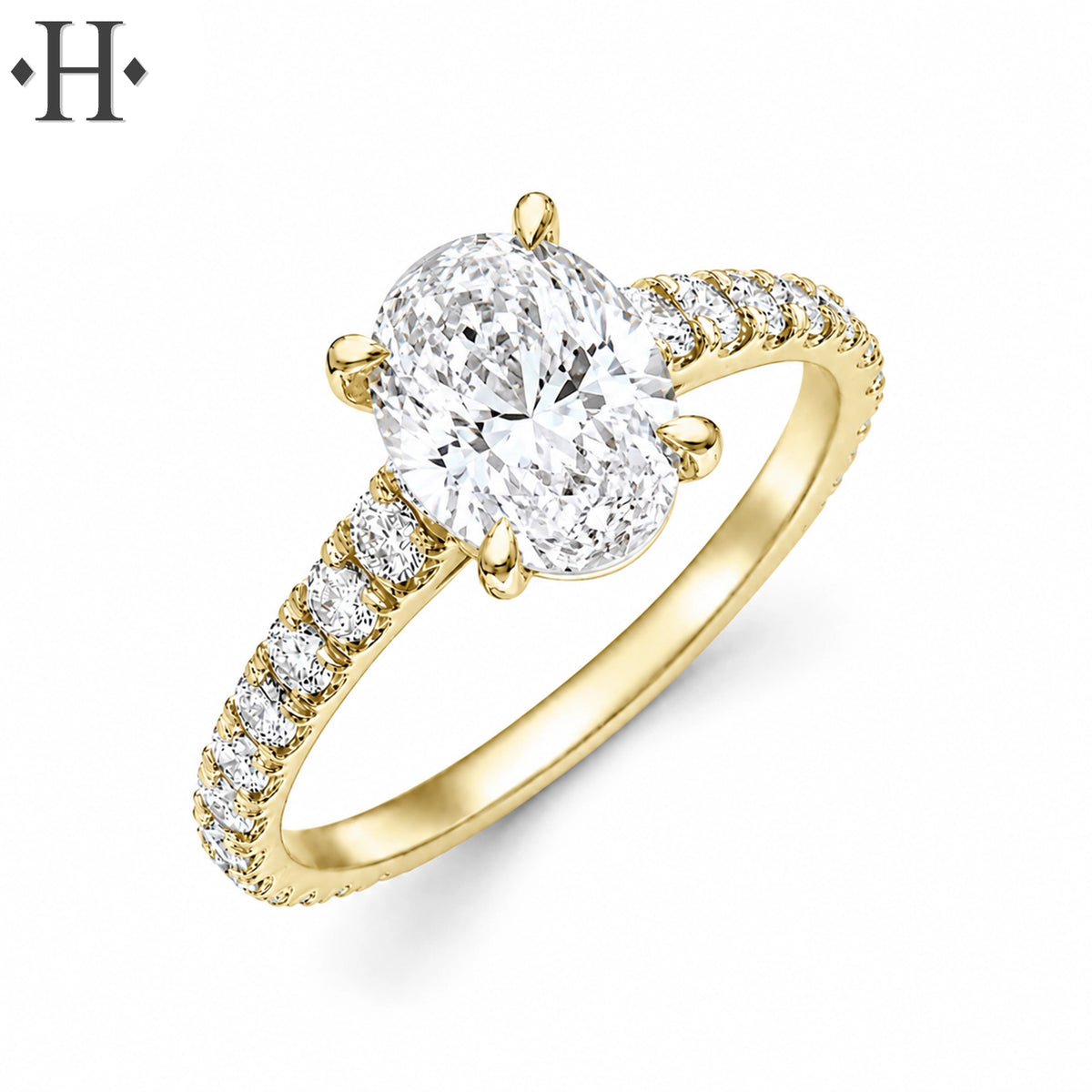 2.50ctw Oval Cut Lab Grown Diamond Ring