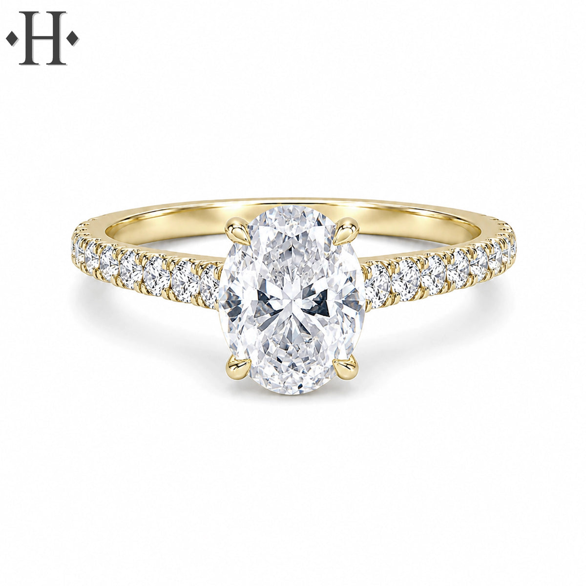 2.50ctw Oval Cut Lab Grown Diamond Ring