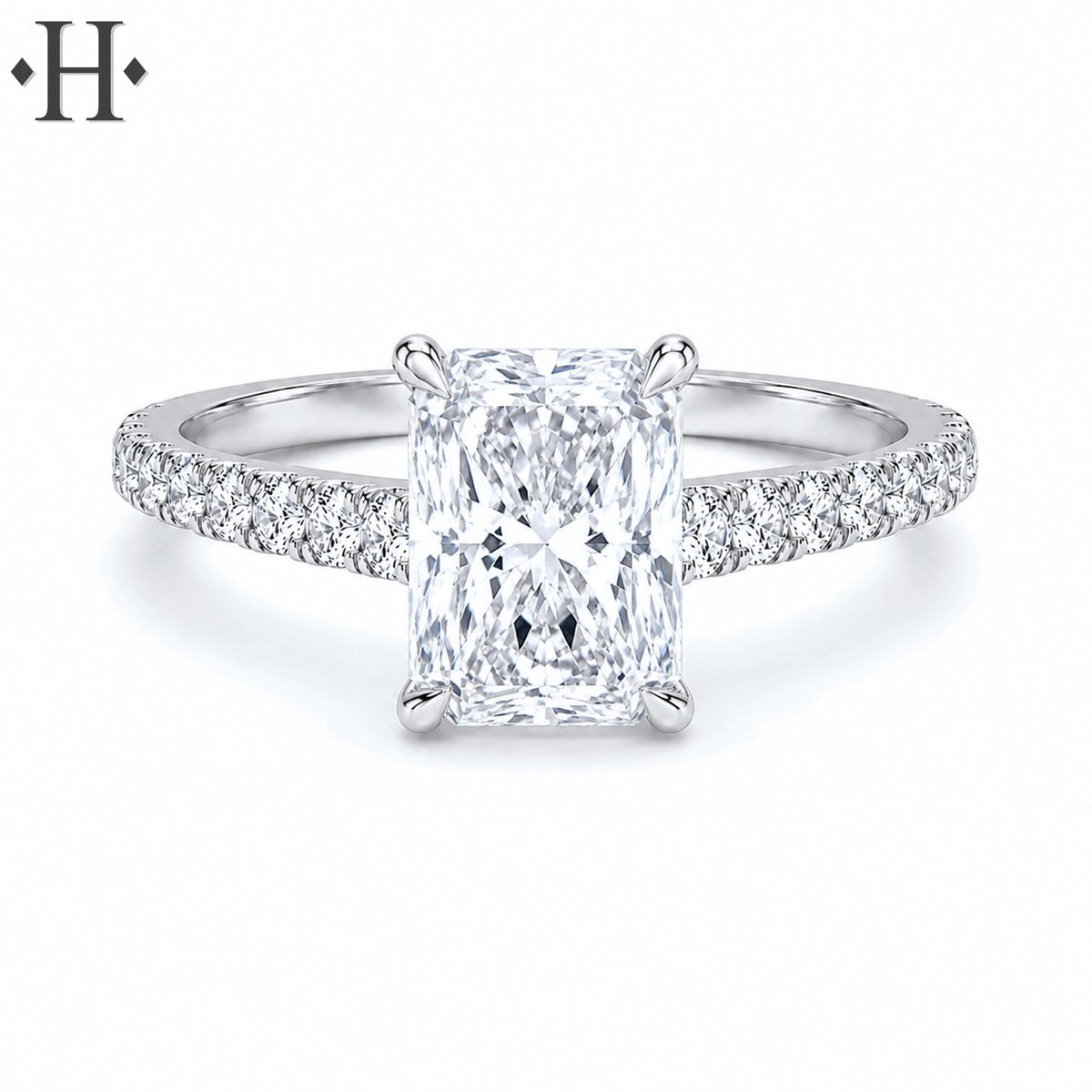 1.00ctr-2.50ctr Radiant Cut Lab Grown Diamond Ring Tailor Made