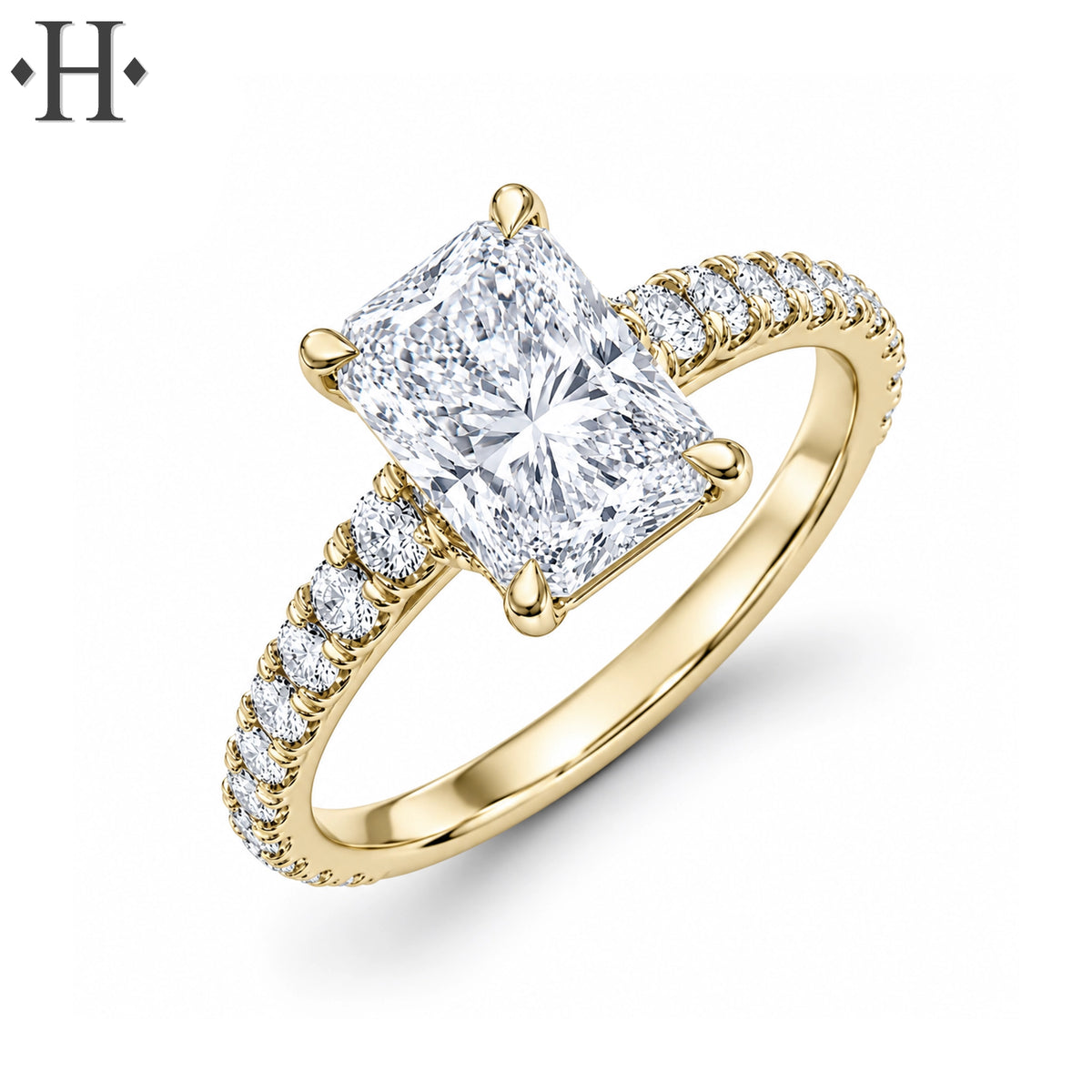 1.00ctr-2.50ctr Radiant Cut Lab Grown Diamond Ring Tailor Made