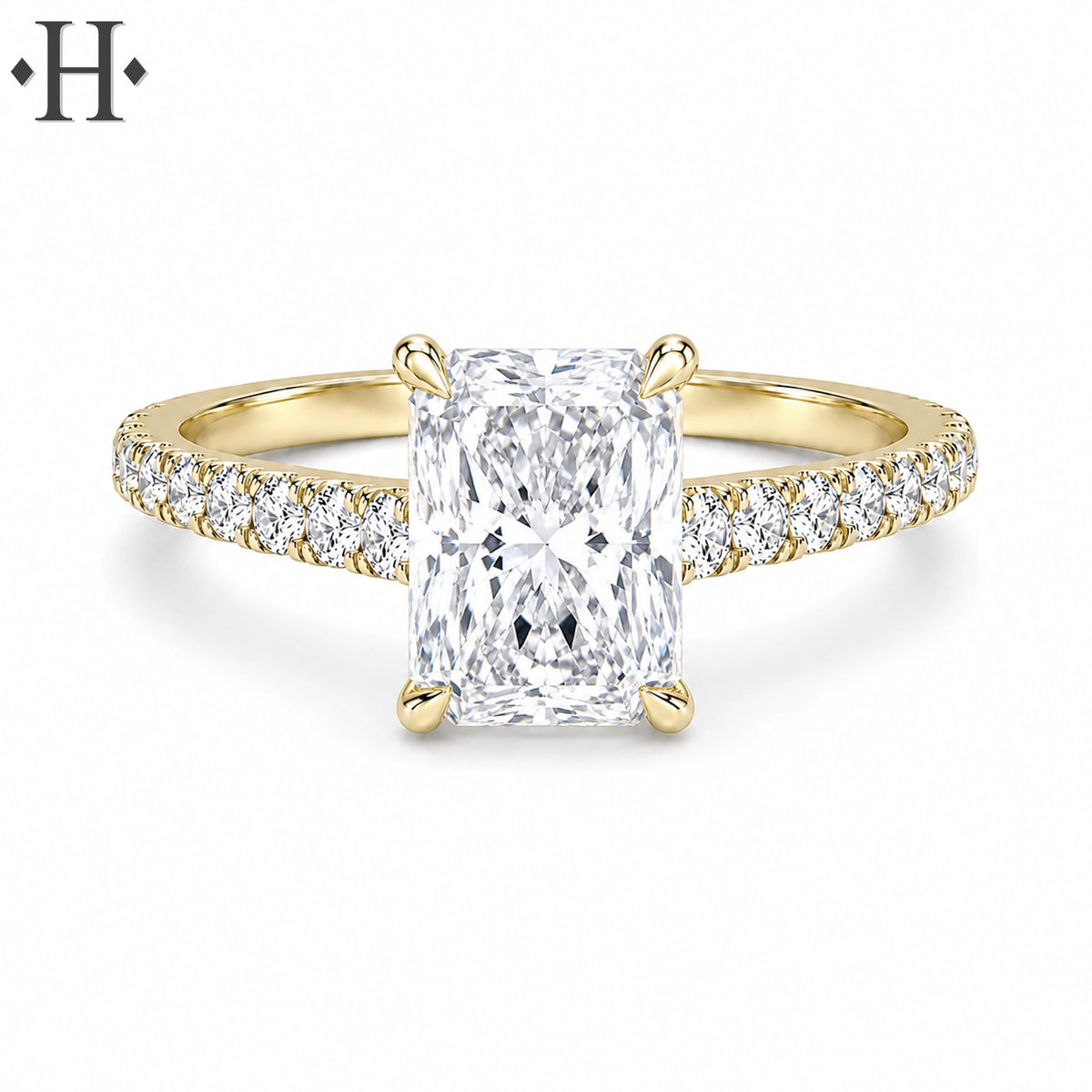 1.00ctr-2.50ctr Radiant Cut Lab Grown Diamond Ring Tailor Made
