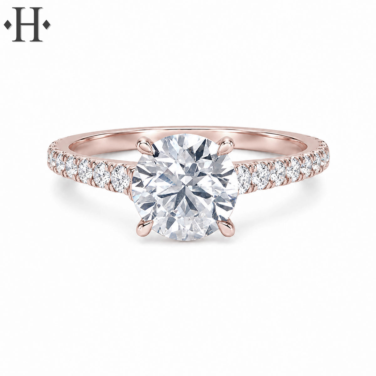 1.00ctr-2.50ctr Round Cut Lab Grown Diamond Ring Tailor Made