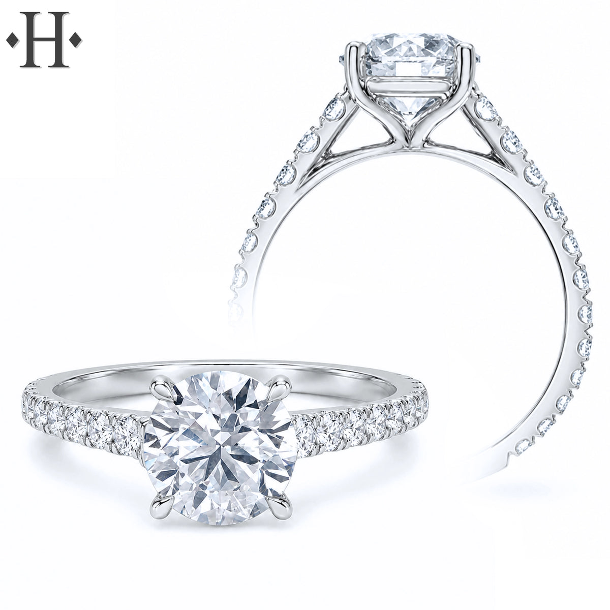 2.50ctw Round Cut Lab Grown Diamond Ring