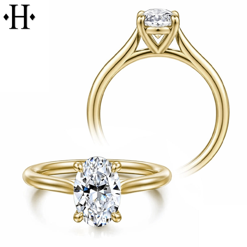 0.75ctr-1.25ctr Oval Cut Natural Diamond Ring Tailor Made
