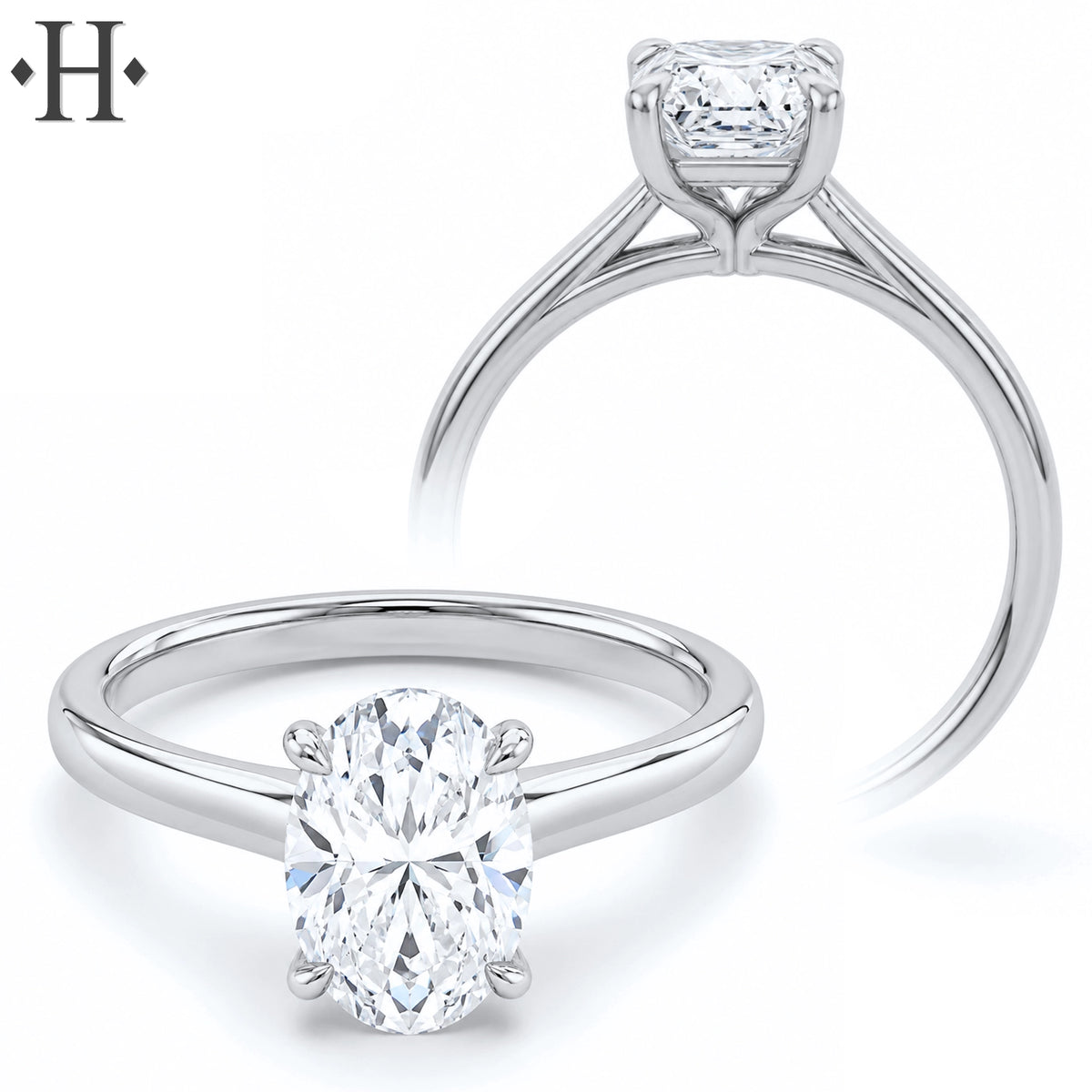 2.00ctw Oval Cut Lab Grown Diamond Ring