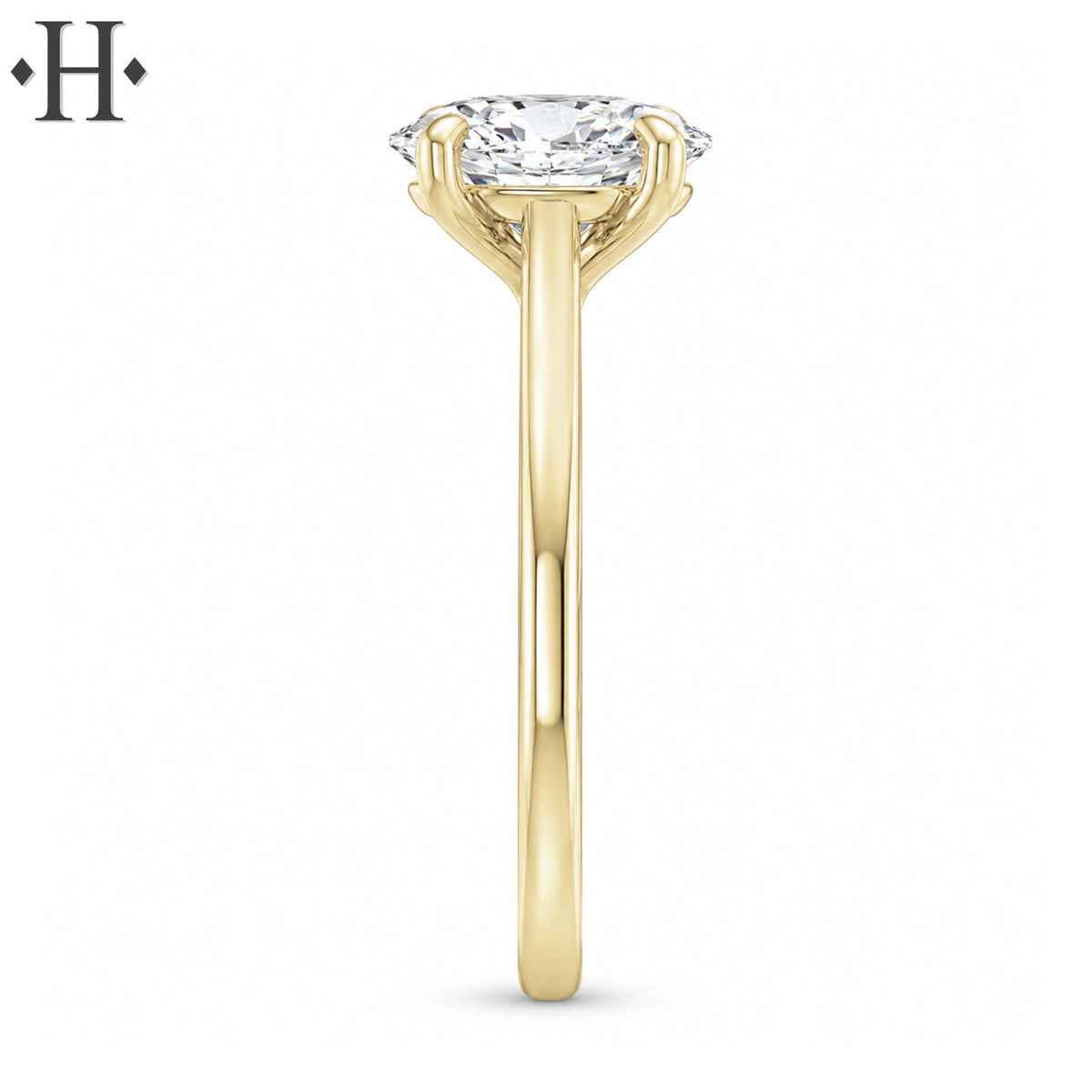 1.00ctr-3.00ctr Oval Cut Lab Grown Diamond Ring Tailor Made