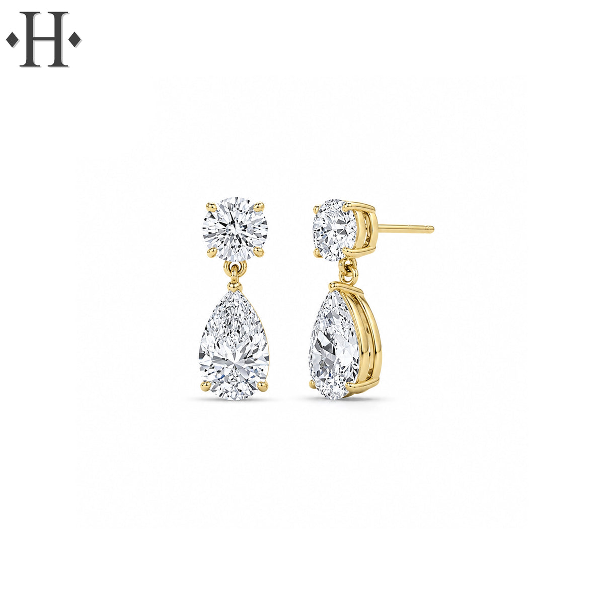 0.75ctw Lab Grown Drop Diamond Earrings