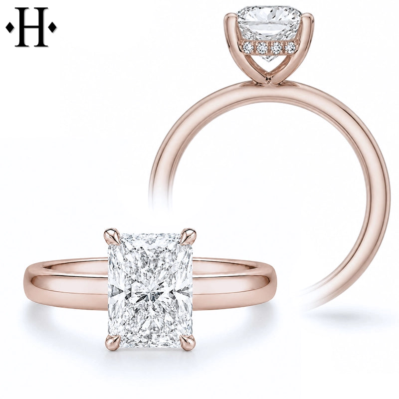 1.50ctr-4.00ctr Radiant Cut Lab Grown Diamond Ring
