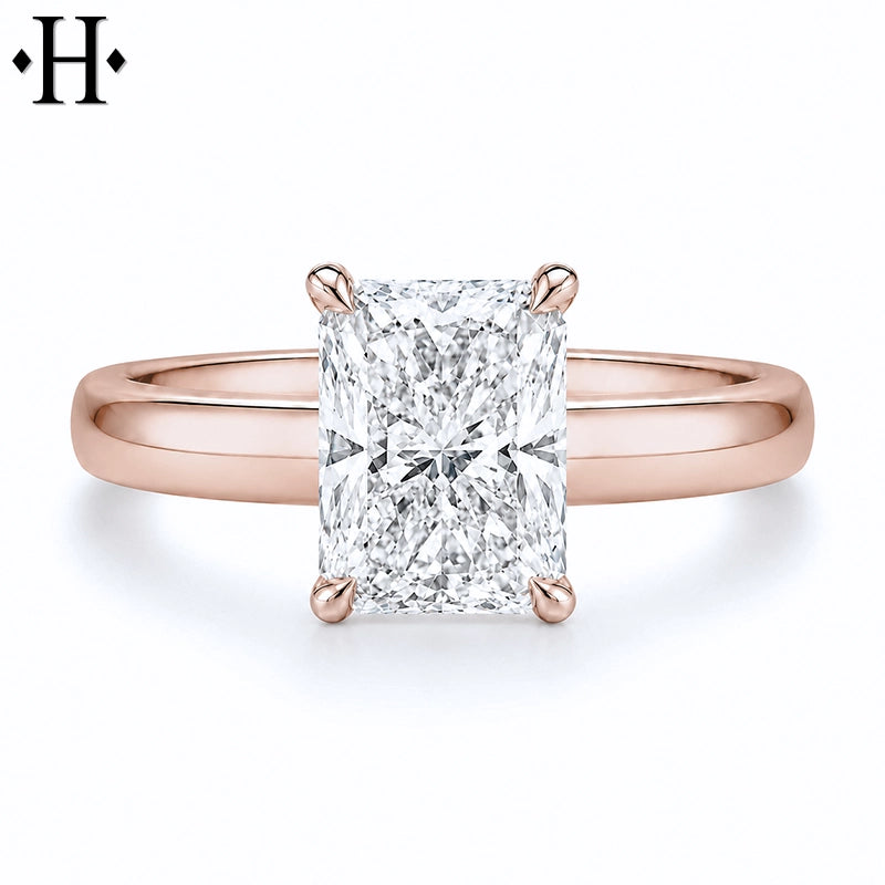 1.50ctr-4.00ctr Radiant Cut Lab Grown Diamond Ring