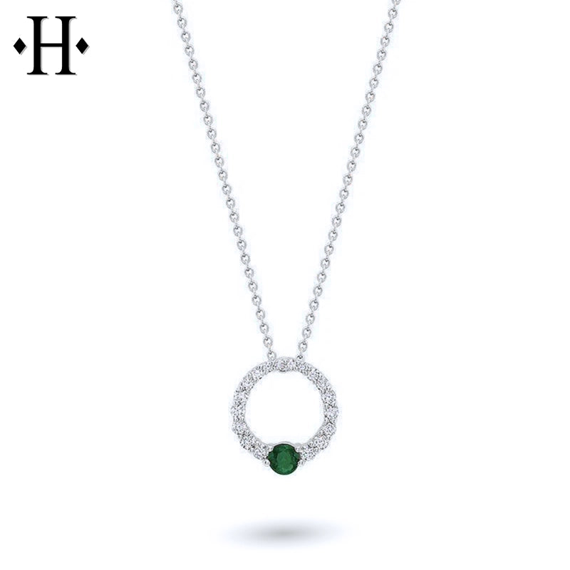 Genuine Emerald & Diamond Necklace
