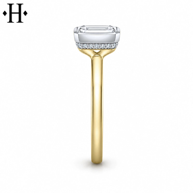 2.08ctw Emerald Cut Lab Grown Diamond Ring