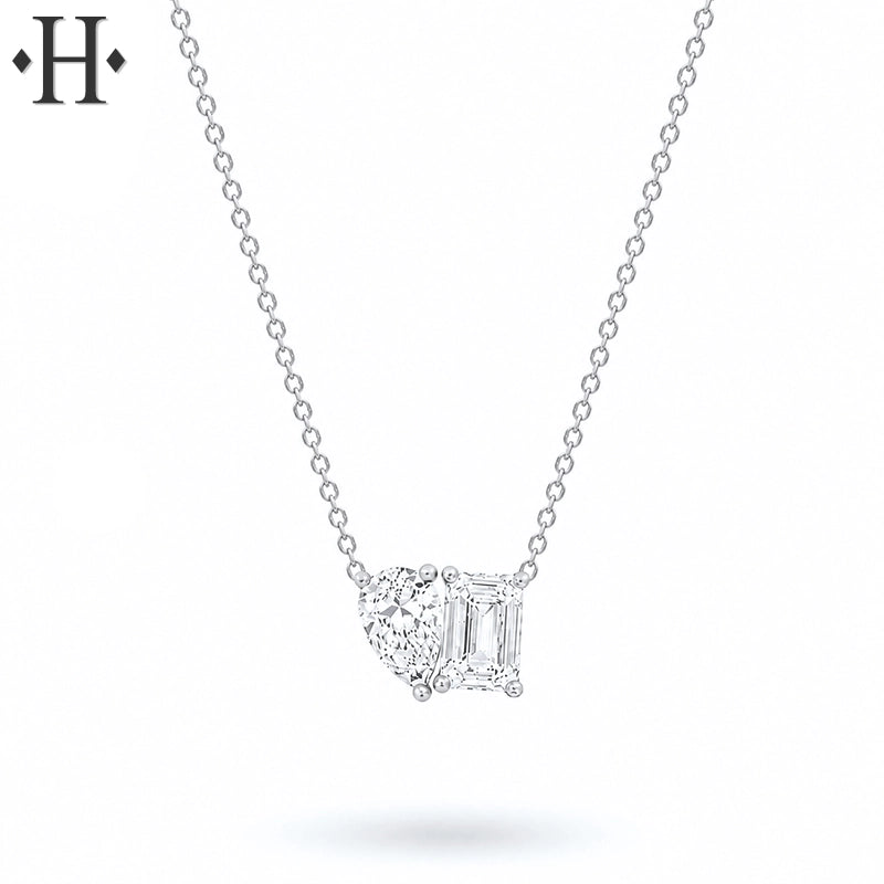 1.00ctw Toi et Moi Lab Grown Diamond Necklace