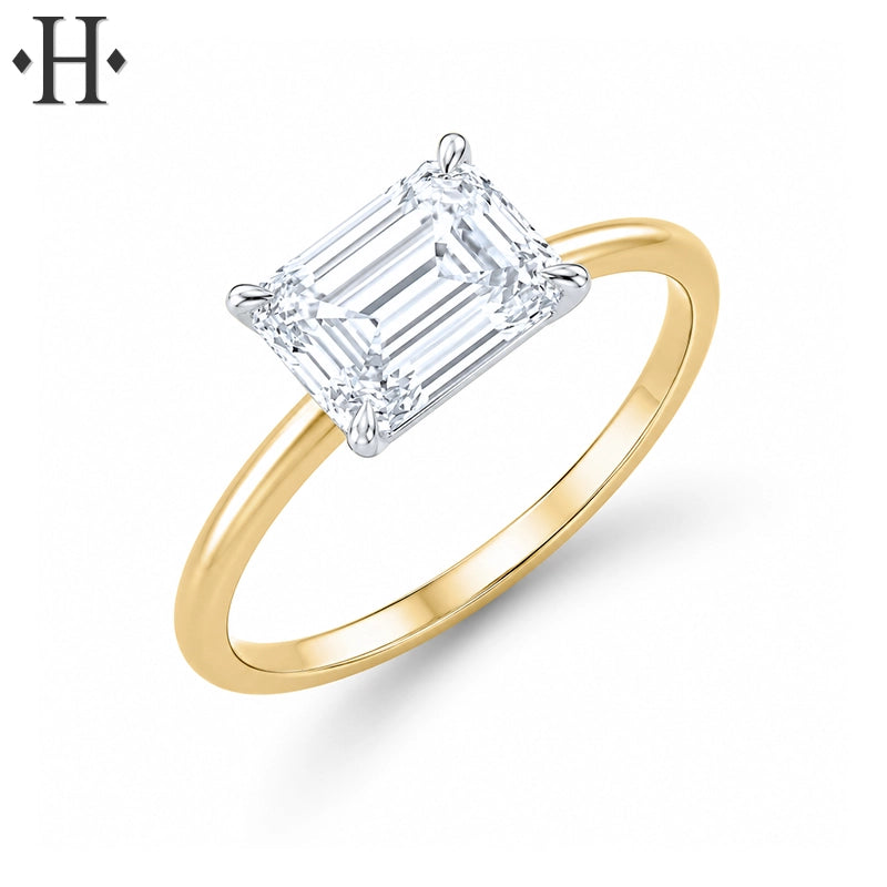 2.06ctw Emerald Cut Lab Grown Diamond Ring