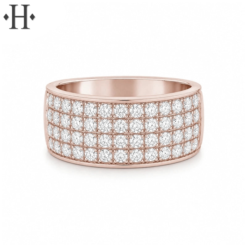1.00ctw Natural Diamond Pavé Ring 9.0mm