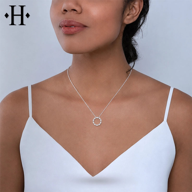 0.50ctw Lab Grown Diamond Circle Necklace