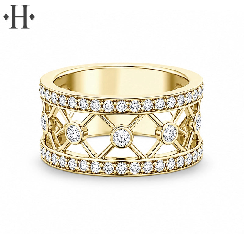 1.00ctw Natural Diamond Channel Pavé Ring 10.2mm