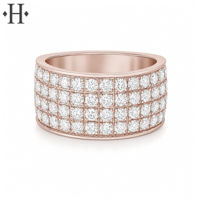 2.00ctw Natural Diamond Pavé Ring 10.6mm