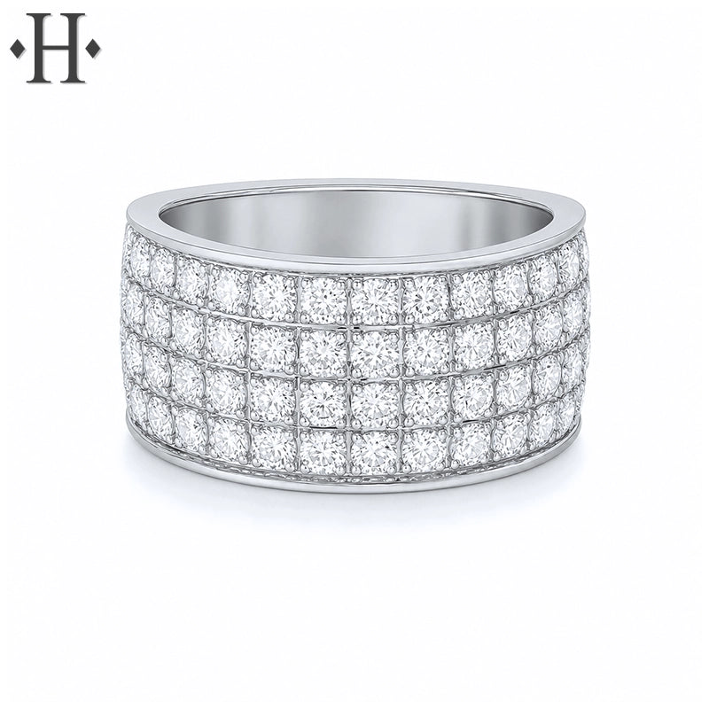 2.00ctw Natural Diamond Pavé Ring 10.6mm