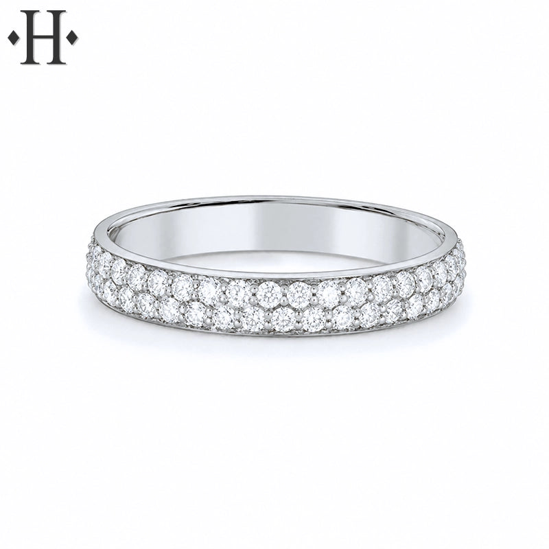 0.40ctw Natural Diamond Pavé Ring 3.0mm
