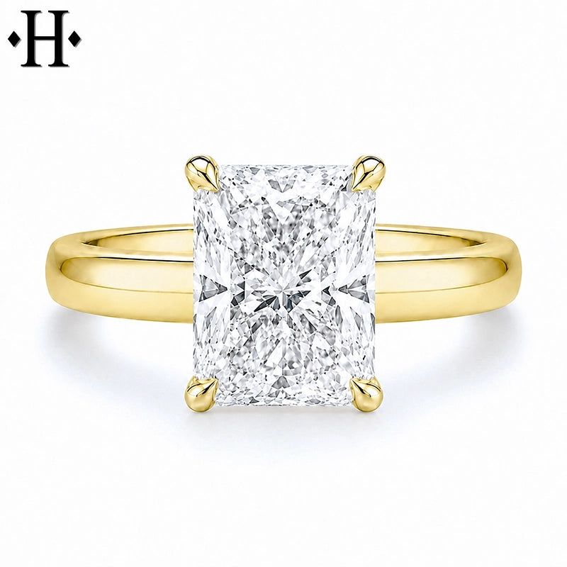 3.09ctw Radiant Cut Lab Grown Diamond Ring
