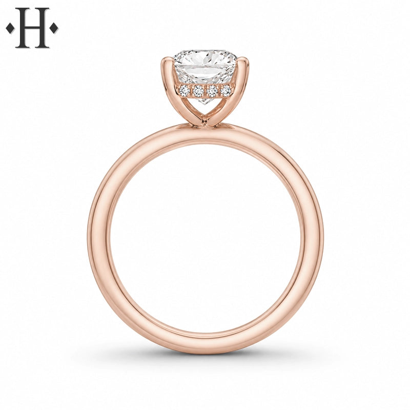 1.50ctr-4.00ctr Elongated Cushion Cut Lab Grown Diamond Ring Tailor Made