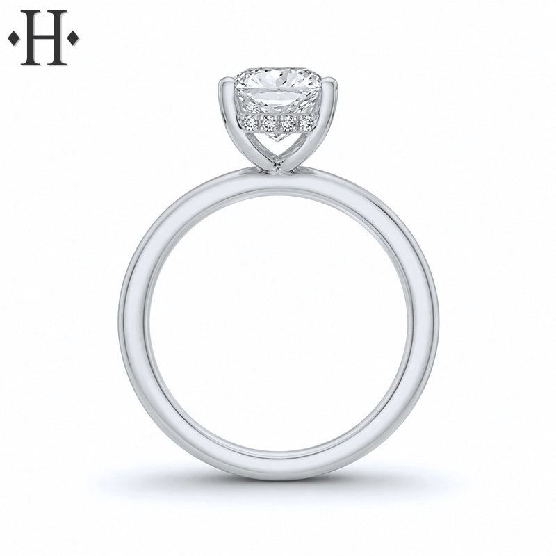 1.50ctr-4.00ctr Elongated Cushion Cut Lab Grown Diamond Ring Tailor Made