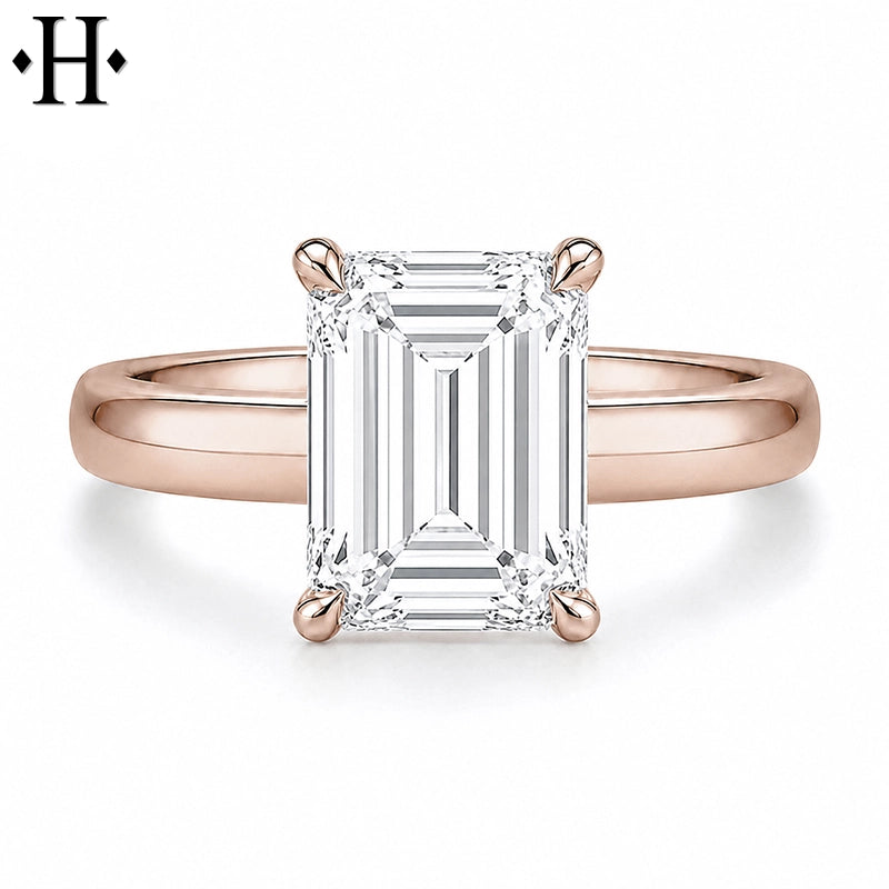 1.50ctr-4.00ctr Emerald Cut Lab Grown Diamond Ring