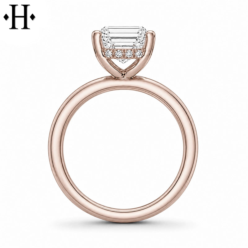 1.50ctr-4.00ctr Emerald Cut Lab Grown Diamond Ring