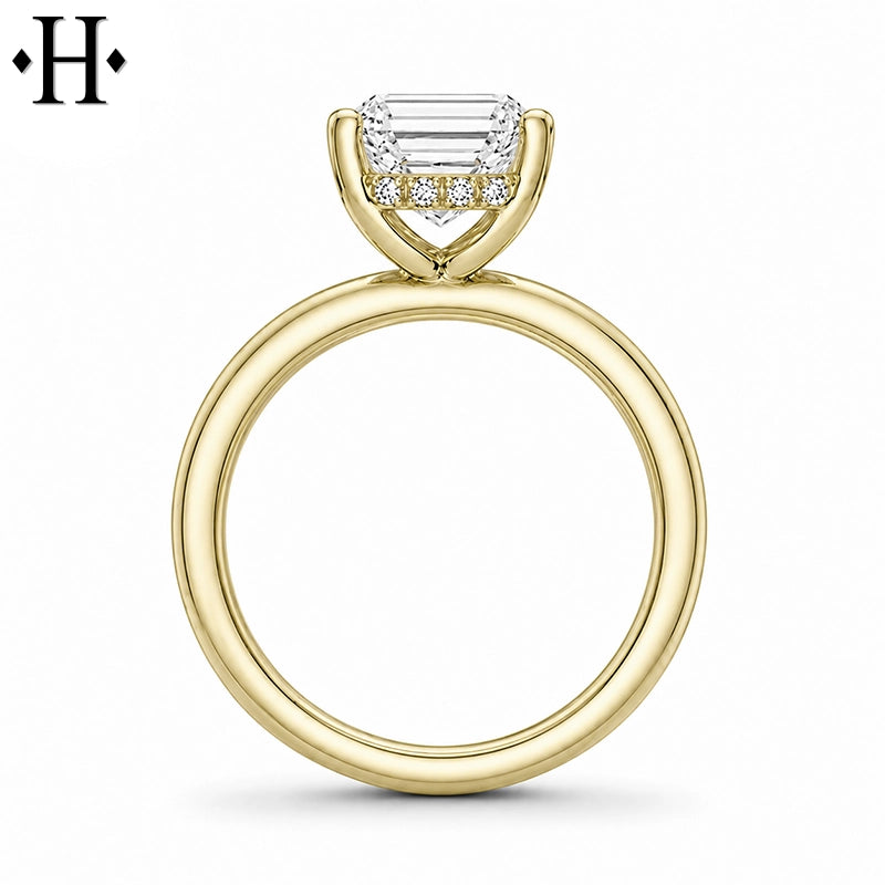 3.08ctw Emerald Cut Lab Grown Diamond Ring