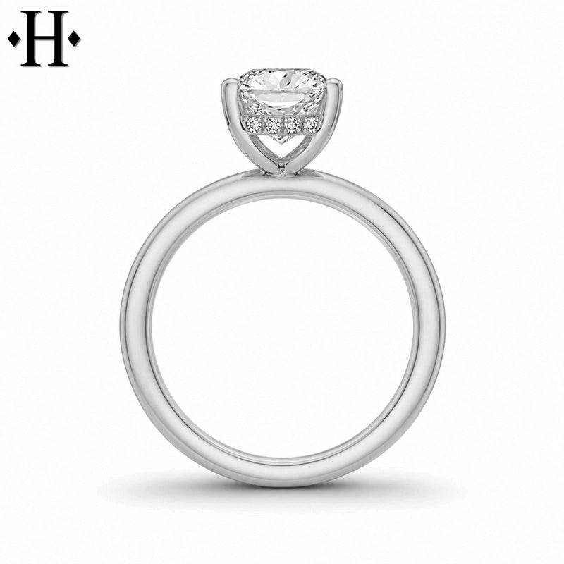 1.50ctr-4.00ctr Oval Cut Lab Grown Diamond Ring