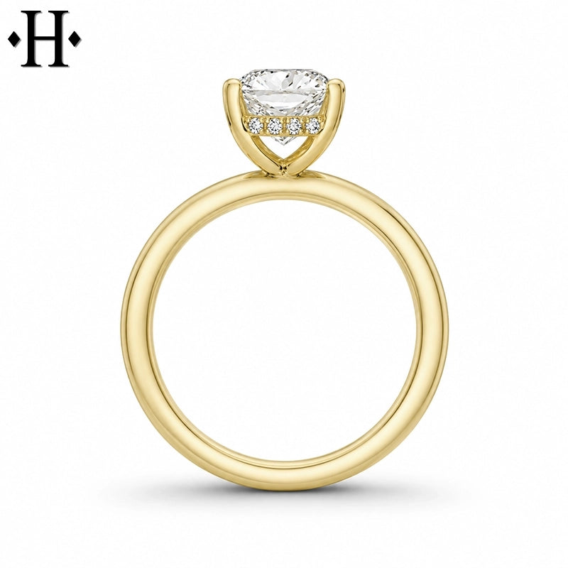 1.50ctr-4.00ctr Oval Cut Lab Grown Diamond Ring