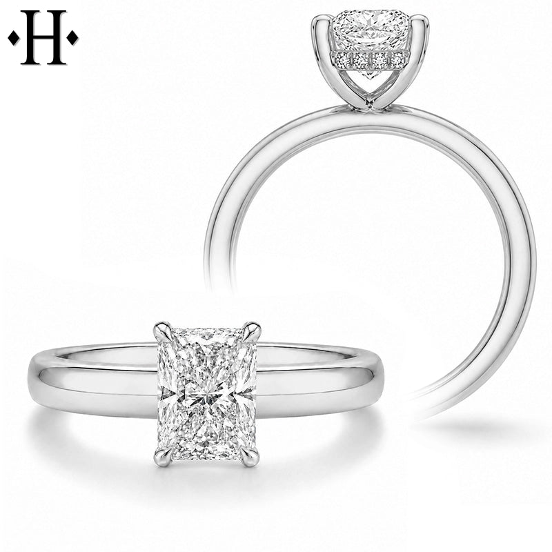 1.57ctw Radiant Cut Lab Grown Diamond Ring