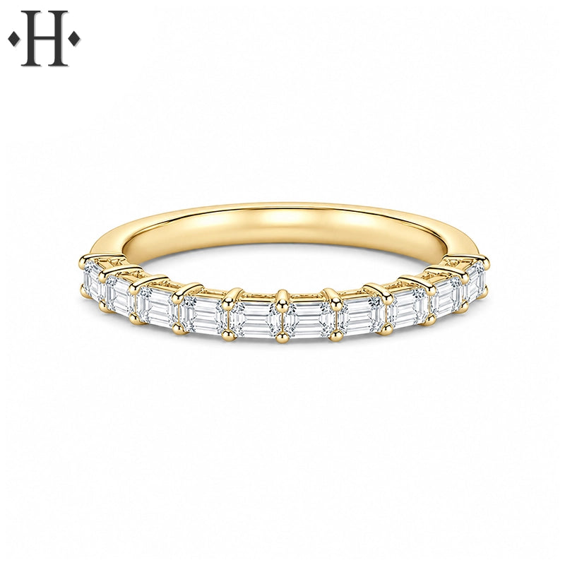 0.50ctw Lab Grown Emerald Cut Diamond Ring 2.5mm