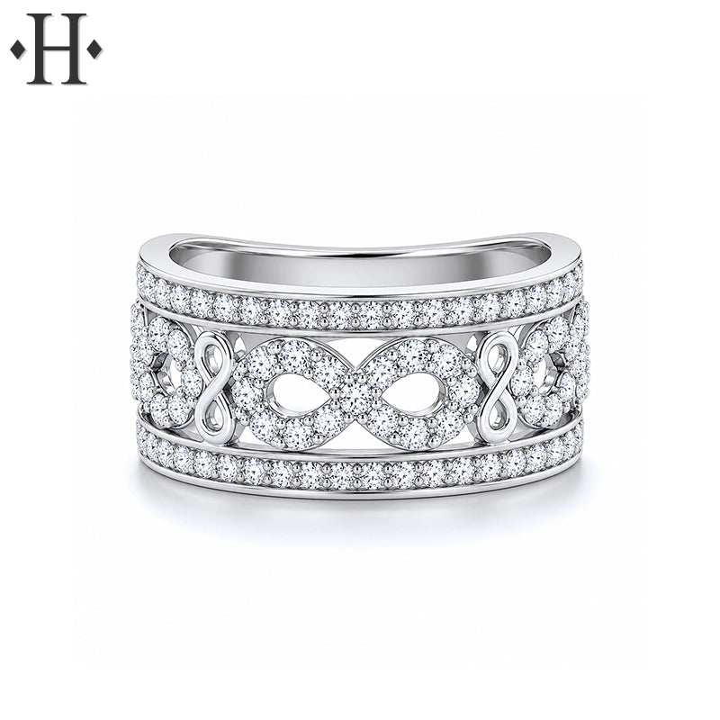 1.00ctw Natural Diamond Pavé Ring 9.6mm
