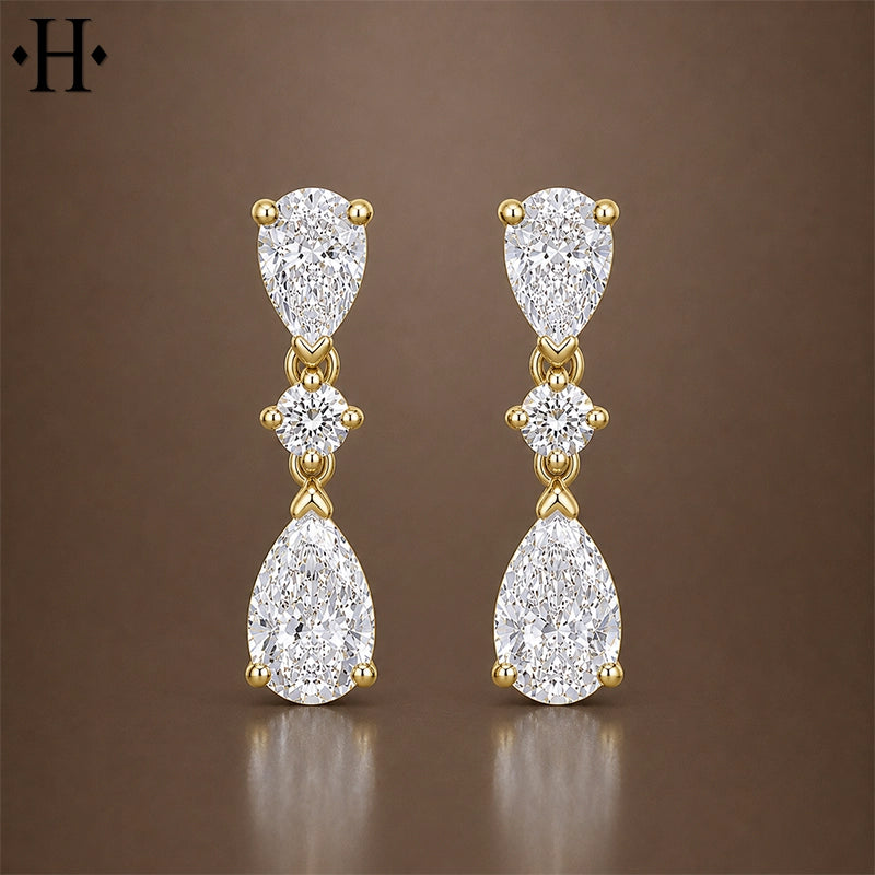 14kt 1.75cts Lab Grown Diamond Earrings