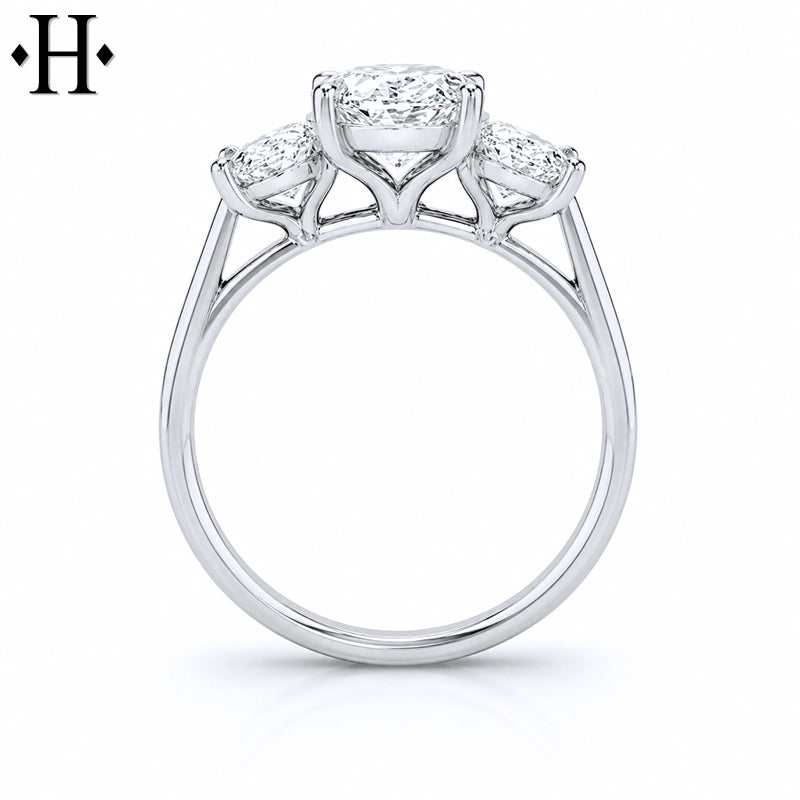 3.40ctw Oval Cut Lab Grown Diamond Ring