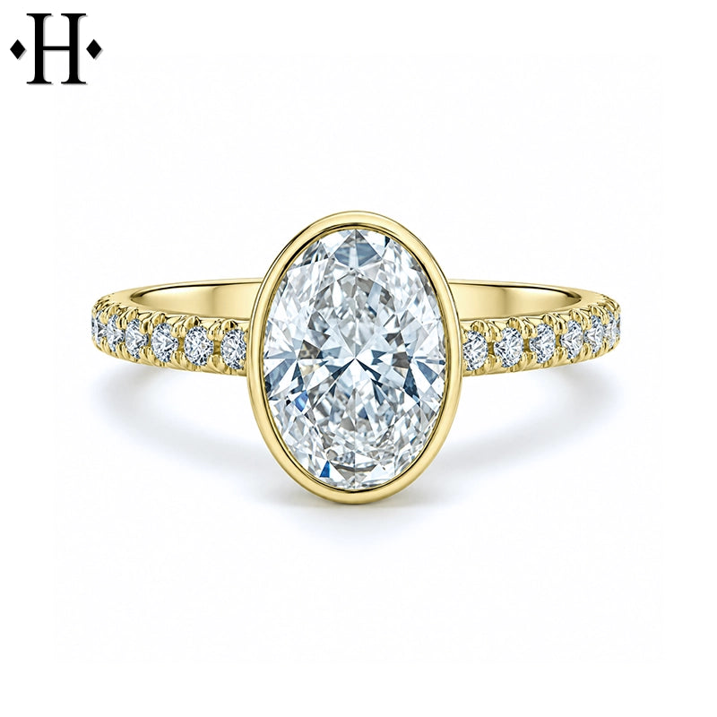 1.25ctr-2.50ctr Oval Cut Lab Grown Diamond Ring Tailor Made