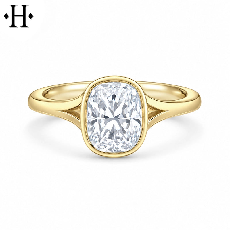 1.50ctr-2.50ctr Elongated Cushion Cut Lab Grown Diamond Ring
