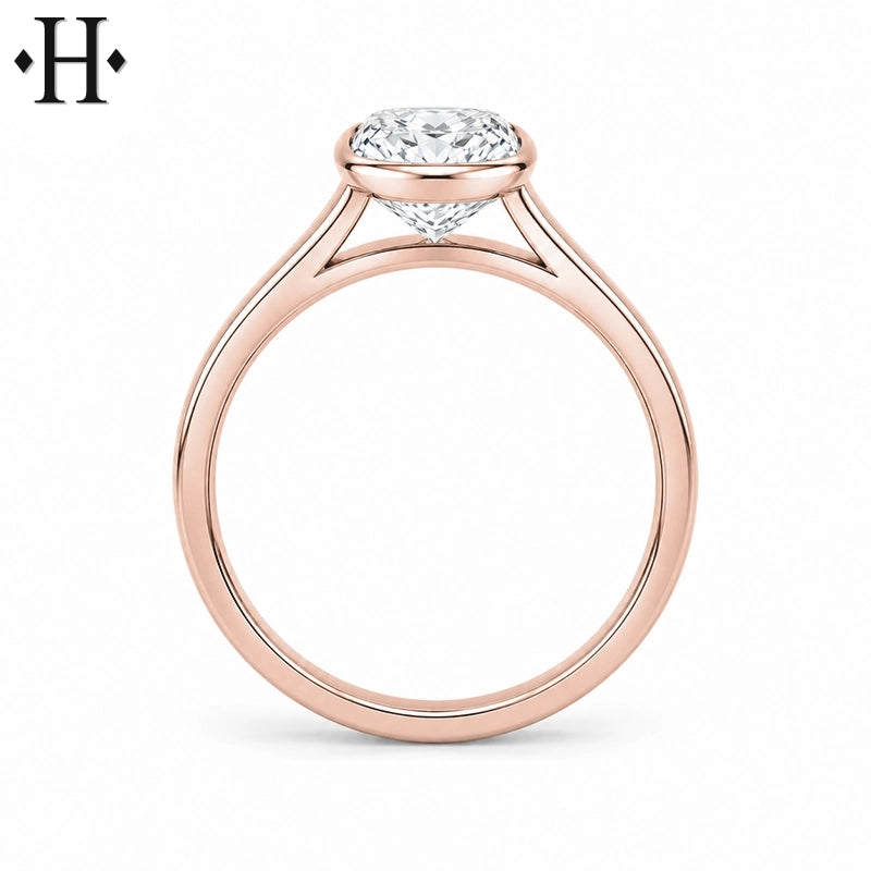 1.50ctr-2.50ctr Elongated Cushion Cut Lab Grown Diamond Ring