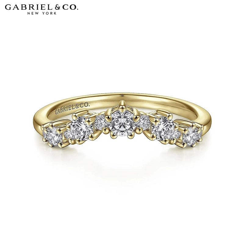 0.40ctw Natural Diamond Curved Ring 1.5mm