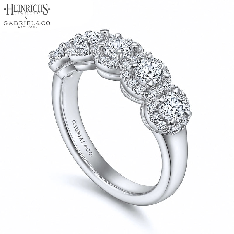 1.04ctw Lab Grown Diamond Pavé Halo Ring 5.9mm