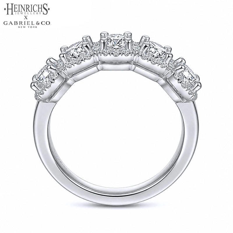 1.04ctw Lab Grown Diamond Pavé Halo Ring 5.9mm