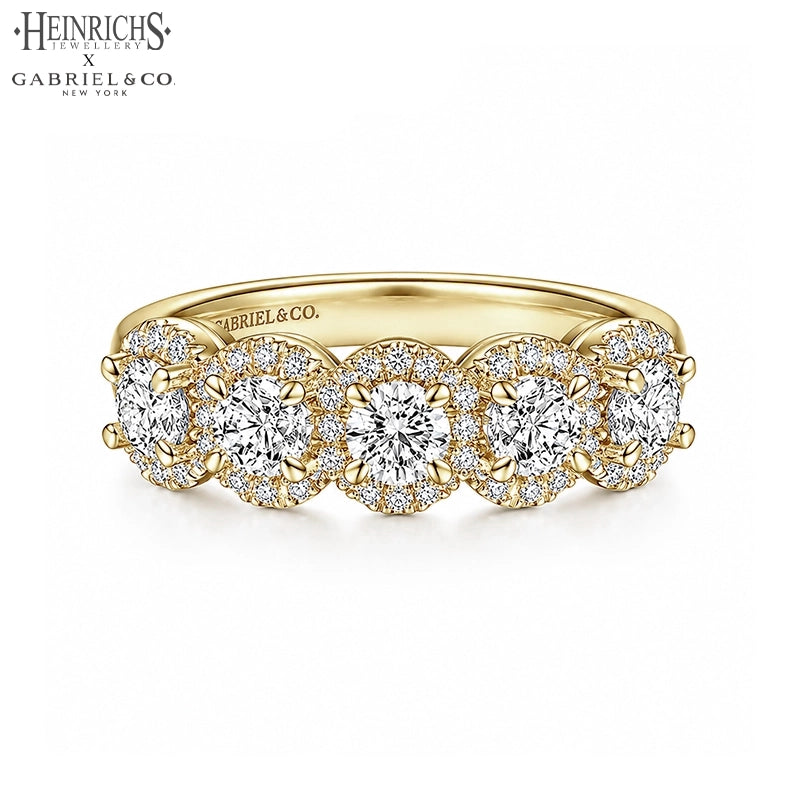 1.04ctw Lab Grown Diamond Pavé Halo Ring 5.9mm