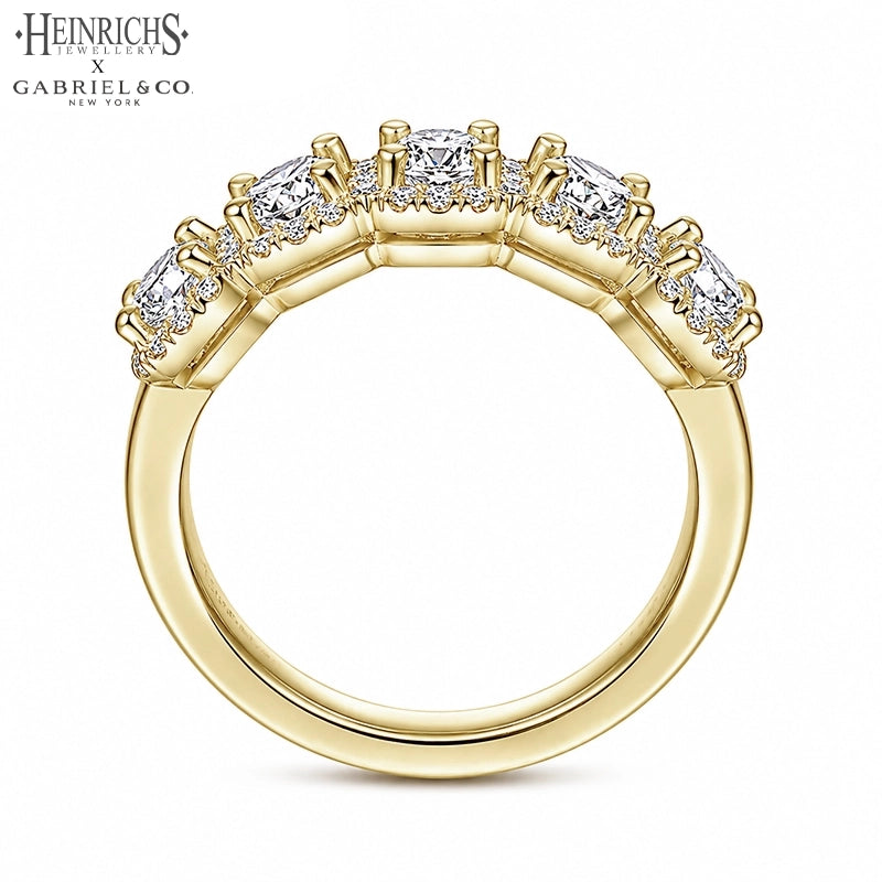 1.04ctw Lab Grown Diamond Pavé Halo Ring 5.9mm