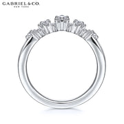 14kt Curved Diamond Ring 1.8mm
