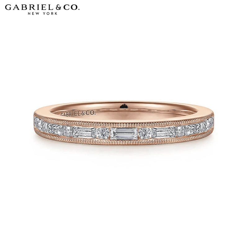 0.38ctw Natural Diamond Vintage Milgrain Ring 2.4mm